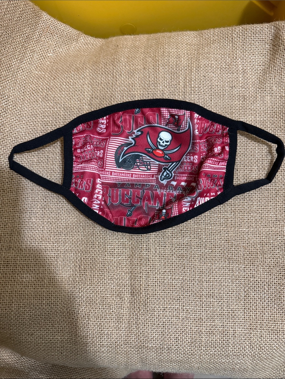 Tampa Bay Buccaneer Red Face Mask with Black Trim